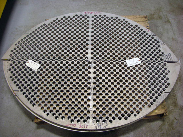 waterjet tube sheet baffle